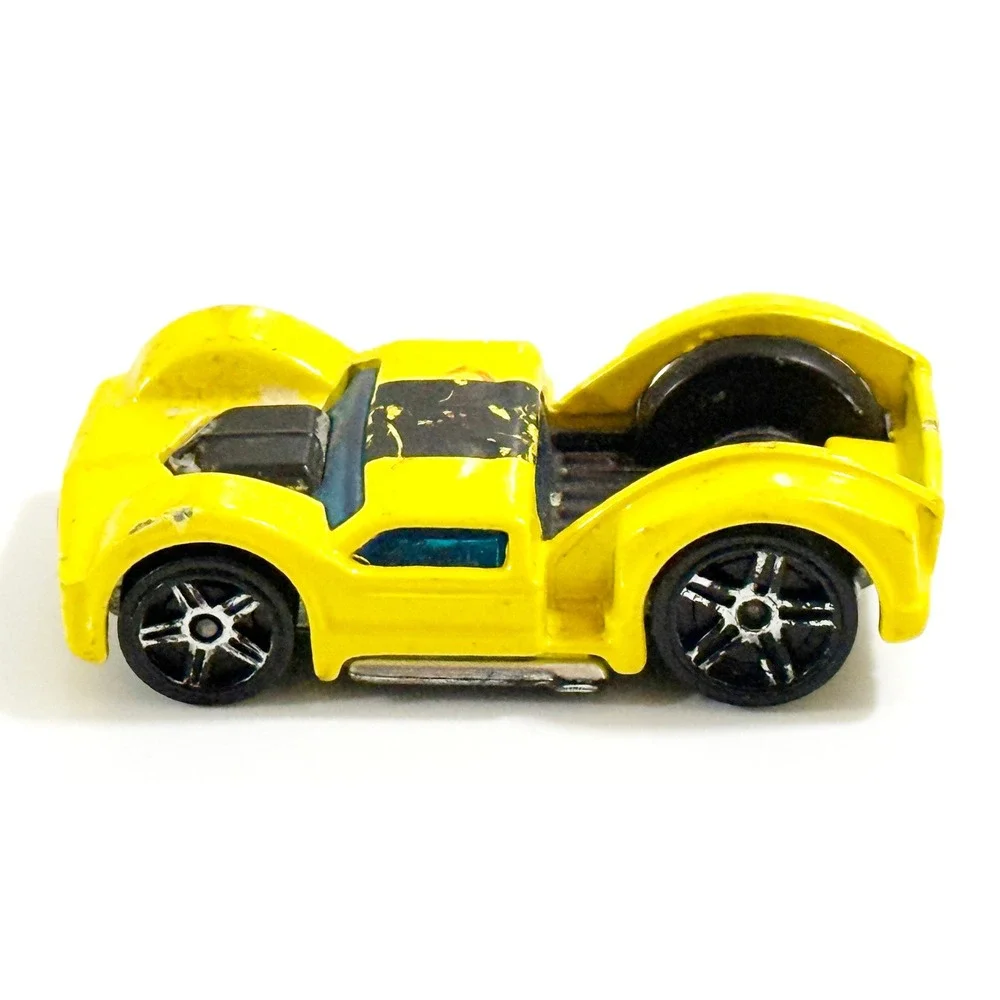 Hot Wheels Curb Side Toy Car Kids 1:64 Yellow Black Stripe Vintage Diecast‎